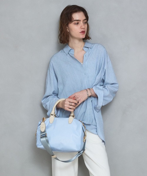 LOWELL things（ロウェル　シングス）の「Porta/2WAYボストンバッグM（ボストンバッグ・レディース・ネイビー/ベージュ/ライトブルー・フリー）」の13枚目の写真