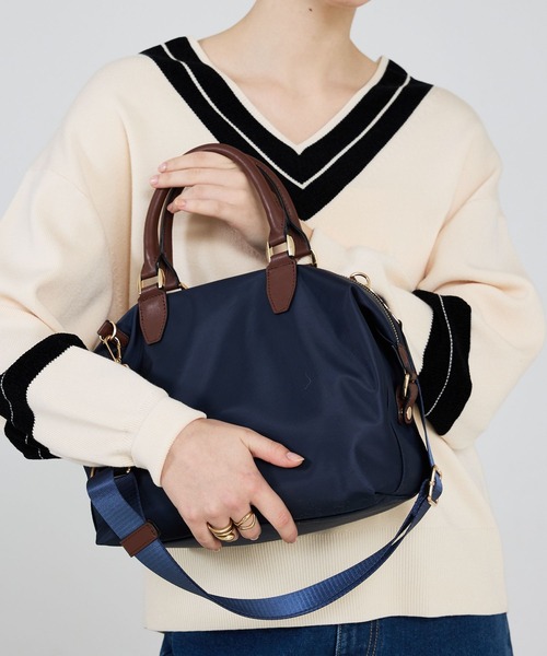 LOWELL things（ロウェル　シングス）の「Porta/2WAYボストンバッグM（ボストンバッグ・レディース・ネイビー/ベージュ/ライトブルー・フリー）」の20枚目の写真