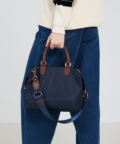 LOWELL things（ロウェル　シングス）の「Porta/2WAYボストンバッグM（ボストンバッグ・レディース・ネイビー/ベージュ/ライトブルー・フリー）」の21枚目の写真
