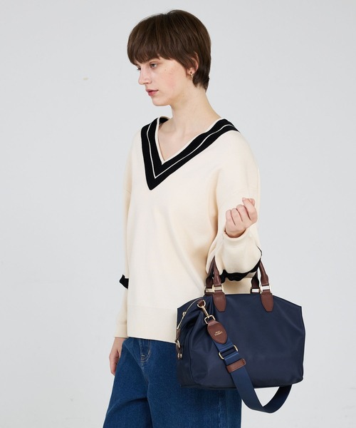 LOWELL things（ロウェル　シングス）の「Porta/2WAYボストンバッグM（ボストンバッグ・レディース・ネイビー/ベージュ/ライトブルー・フリー）」の22枚目の写真