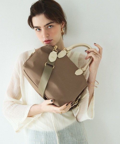 LOWELL things（ロウェル　シングス）の「Porta/2WAYボストンバッグM（ボストンバッグ・レディース・ネイビー/ベージュ/ライトブルー・フリー）」の8枚目の写真