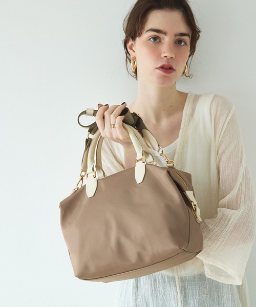 LOWELL things（ロウェル　シングス）の「Porta/2WAYボストンバッグM（ボストンバッグ・レディース・ネイビー/ベージュ/ライトブルー・フリー）」の11枚目の写真