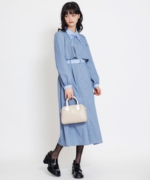 REDYAZEL（レディアゼル）の「フロントプリーツリボンタイフレアロングワンピース（ワンピース）」