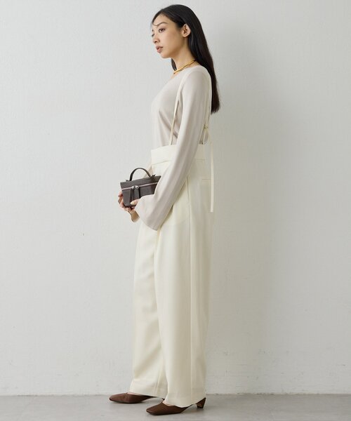 Whim Gazette（ウィムガゼット）の「2wayスムースプルオーバー（ニット/セーター・レディース・ブラック/ベージュ/ブラウン・FREE）」の11枚目の写真