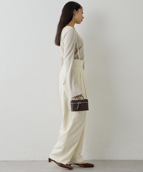 Whim Gazette（ウィムガゼット）の「2wayスムースプルオーバー（ニット/セーター・レディース・ブラック/ベージュ/ブラウン・FREE）」の14枚目の写真