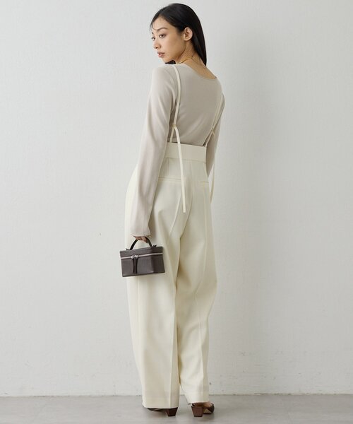 Whim Gazette（ウィムガゼット）の「2wayスムースプルオーバー（ニット/セーター・レディース・ブラック/ベージュ/ブラウン・FREE）」の12枚目の写真