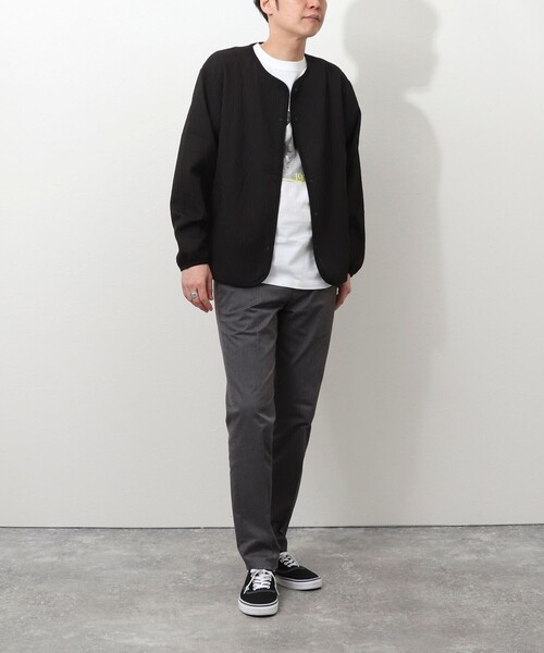 NOLLEY'S LIGHT（ノーリーズライト）の「シャーリングカーディガン（ブルゾン・メンズ・ブラック/ダークネイビー・L/M）」の22枚目の写真