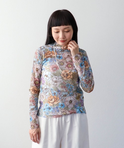 Three Four Time（ｽﾘｰﾌｫｰﾀｲﾑ）の「レトロフラワ―柄シアープルオーバー（ニット/セーター・レディース・グレー/ベージュ・FREE）」の21枚目の写真