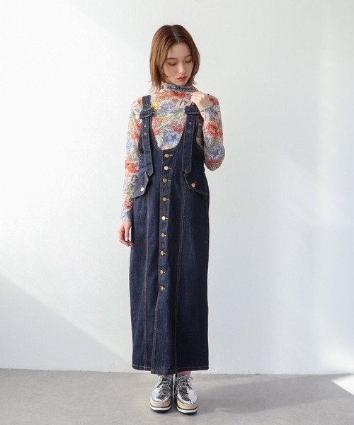 Three Four Time（ｽﾘｰﾌｫｰﾀｲﾑ）の「レトロフラワ―柄シアープルオーバー（ニット/セーター・レディース・グレー/ベージュ・FREE）」の5枚目の写真