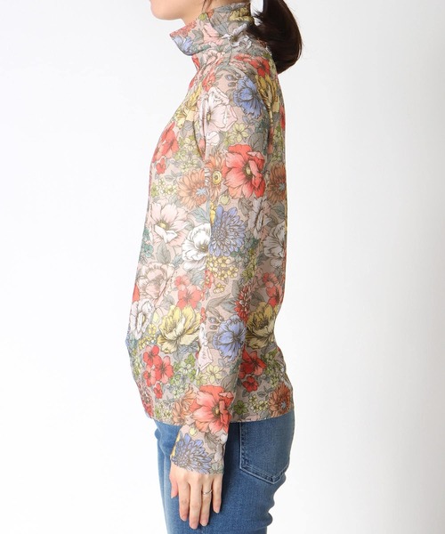 Three Four Time（ｽﾘｰﾌｫｰﾀｲﾑ）の「レトロフラワ―柄シアープルオーバー（ニット/セーター・レディース・グレー/ベージュ・FREE）」の13枚目の写真