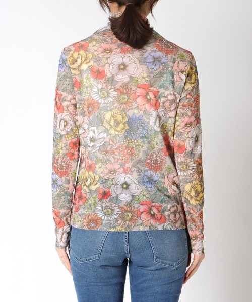 Three Four Time（ｽﾘｰﾌｫｰﾀｲﾑ）の「レトロフラワ―柄シアープルオーバー（ニット/セーター・レディース・グレー/ベージュ・FREE）」の14枚目の写真