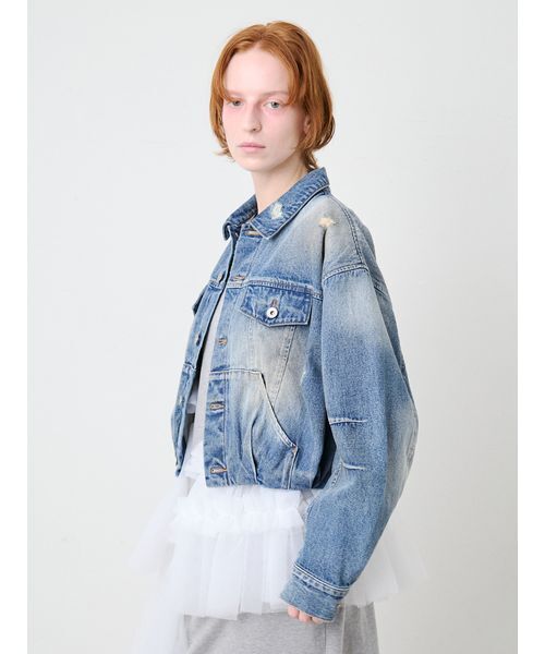 SORIN(ソリン )の「Balloon Soiled Denim Jacket/バルーン ソイルドデニムジャケット(デニムジャケット・レディース・インディゴブルー/ライトピンク・38)」の18枚目の写真