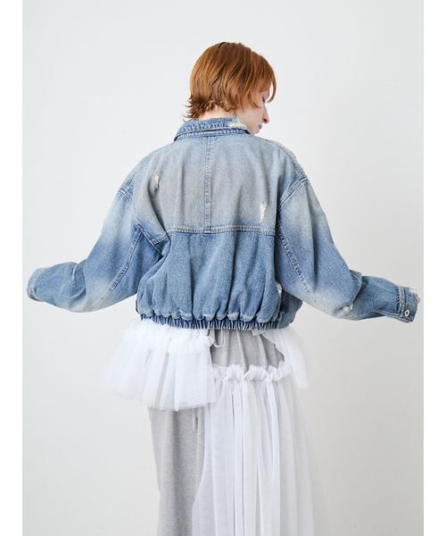 SORIN(ソリン )の「Balloon Soiled Denim Jacket/バルーン ソイルドデニムジャケット(デニムジャケット・レディース・インディゴブルー/ライトピンク・38)」の19枚目の写真