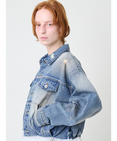 SORIN(ソリン )の「Balloon Soiled Denim Jacket/バルーン ソイルドデニムジャケット(デニムジャケット・レディース・インディゴブルー/ライトピンク・38)」の22枚目の写真