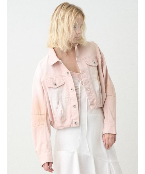 SORIN(ソリン )の「Balloon Soiled Denim Jacket/バルーン ソイルドデニムジャケット(デニムジャケット・レディース・インディゴブルー/ライトピンク・38)」の3枚目の写真
