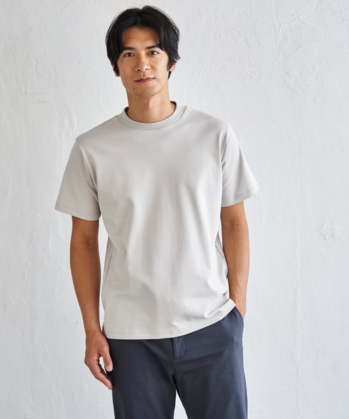 IKKA LOUNGE(イッカラウンジ)の「冷感ポンチジャケットTシャツ(Tシャツ/カットソー・メンズ・ライトグレー/ホワイト/ブラック・M/XL/L/S)」の3枚目の写真