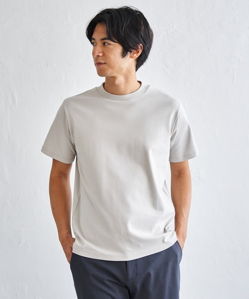 IKKA LOUNGE(イッカラウンジ)の「冷感ポンチジャケットTシャツ(Tシャツ/カットソー・メンズ・ライトグレー/ホワイト/ブラック・M/XL/L/S)」の10枚目の写真