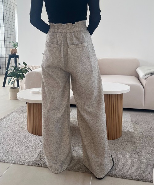Rejoule(リジュール)の「バイカラー デニムパイピング ハイウエスト2タックワイドパンツ(その他パンツ・レディース・ブラック/アイボリー・S/M)」の17枚目の写真