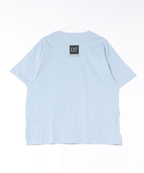 undeny.(アンディニ-)の「undeny/アンディニー CAT Tシャツ(Tシャツ/カットソー・レディース・ベージュ系その他/ホワイト/サックスブルー・F)」の9枚目の写真