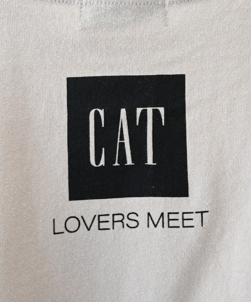 undeny.(アンディニ-)の「undeny/アンディニー CAT Tシャツ(Tシャツ/カットソー・レディース・ベージュ系その他/ホワイト/サックスブルー・F)」の8枚目の写真