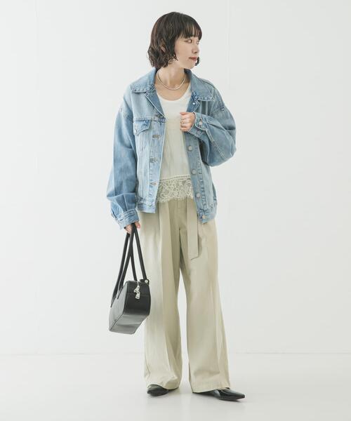 URBAN RESEARCH(アーバンリサーチ)の「『3サイズ展開』ベルト付きタックワイドチノパンツ(その他パンツ・レディース・ベージュ/ライトベージュ・40/38/36)」の15枚目の写真