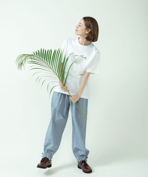 PAR ICI（パーリッシィ）の「むろいなつみ×ぱーりっしぃ ナマケモノTシャツ（Tシャツ/カットソー・レディース・グレー/ホワイト/サックスブルー・FREE）」の14枚目の写真