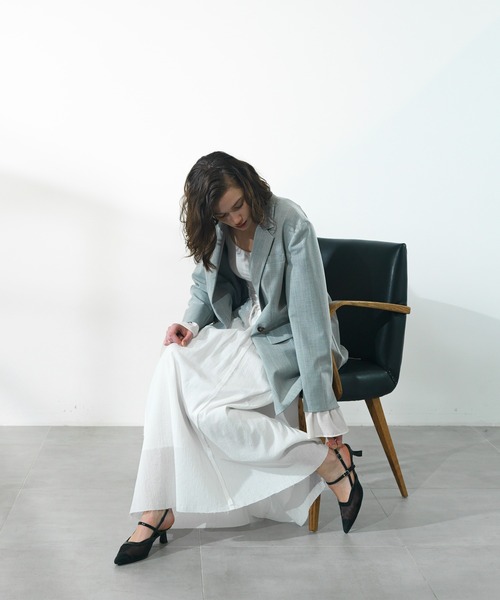 CITY TOKYO（シティトウキョウ）の「【CITY TOKYO/シティートウキョウ】クレープカットオフフレアスカート（スカート・レディース・ブラウン/ホワイト/ブラック・2/1）」の5枚目の写真