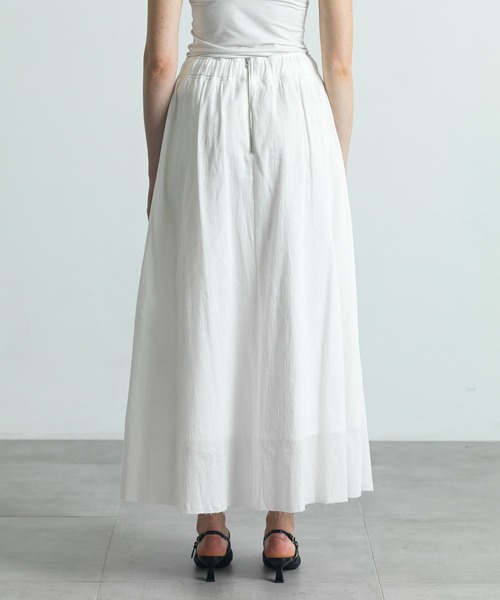 CITY TOKYO（シティトウキョウ）の「【CITY TOKYO/シティートウキョウ】クレープカットオフフレアスカート（スカート・レディース・ブラウン/ホワイト/ブラック・2/1）」の13枚目の写真