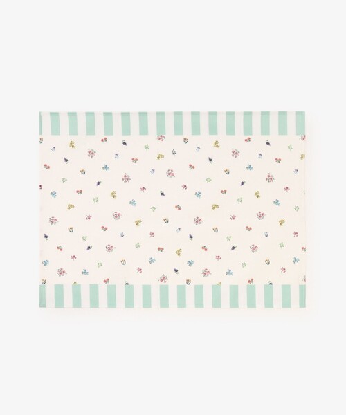 Afternoon Tea(アフタヌーンティー)の「小花ストライプラミネートランチョンマット(ランチョンマット/テーブルウェア・レディース・グリーン・ONE SIZE)」の1枚目の写真