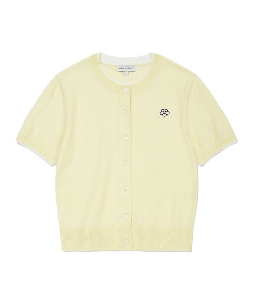 Wacky WiLLy(ワッキーウィリー)の「WOMEN'S LILY WAPPEN ROUND NECK SHORT SLEEVE CARDIGAN(カーディガン/ボレロ・レディース・イエロー/グレー/ホワイト・MEDIUM/SMALL/LARGE)」の12枚目の写真