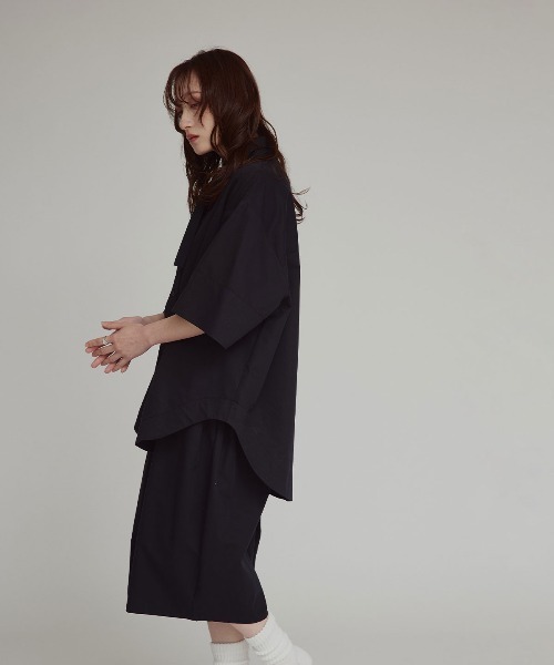 W:Huku(フーク)の「【W:Huku / スムースタッチコットン】ボウタイ ハーフ ブラウス/ 半袖 ハーフスリーブ / Smooth Touch Cotton Bow Tie Half Blouse(シャツ/ブラウス・レディース・ベージュ系その他/ブラック/スカイブルー/オフホワイト・FREE)」の14枚目の写真