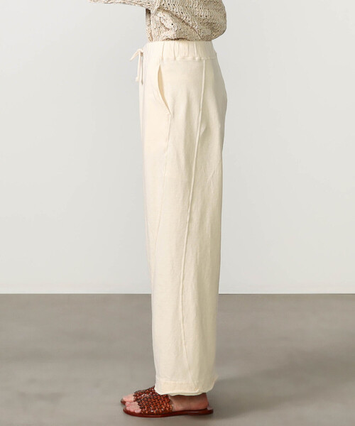 UNFIL（アンフィル）の「UNFIL | コットンテリー ワイドスウェットパンツ WOMEN（その他パンツ・レディース・ブルー系その他/オフホワイト・0）」の9枚目の写真