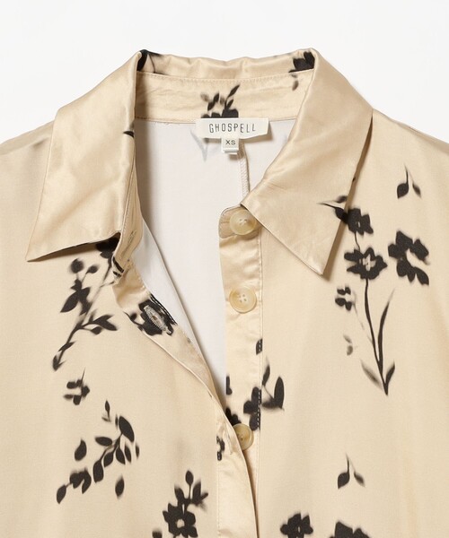 Ray BEAMS（レイビームス）の「GHOSPELL / Arina Floral Shirt（シャツ/ブラウス・レディース・ベージュ・X-SMALL）」の3枚目の写真