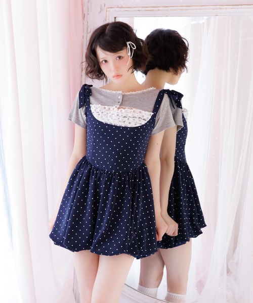 MORE self LOVE(モアセルフラブ)の「オープンカットトップス(Tシャツ/カットソー・レディース・ブラック/グレー/オフホワイト・FREE)」の7枚目の写真