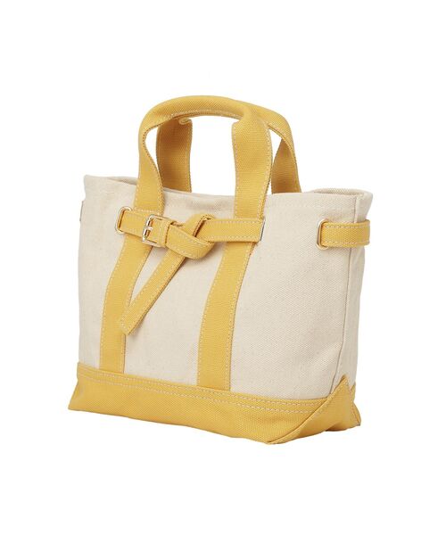 earth music&ecology（アースミュージックアンドエコロジー）の「ベルトキャンバストートバッグ M（トートバッグ・レディース・ネイビー/イエロー/グリーン・FREE）」の12枚目の写真