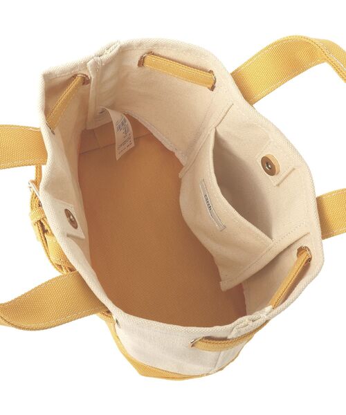 earth music&ecology（アースミュージックアンドエコロジー）の「ベルトキャンバストートバッグ M（トートバッグ・レディース・ネイビー/イエロー/グリーン・FREE）」の15枚目の写真