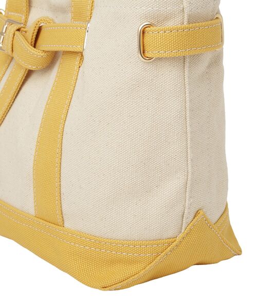 earth music&ecology（アースミュージックアンドエコロジー）の「ベルトキャンバストートバッグ M（トートバッグ・レディース・ネイビー/イエロー/グリーン・FREE）」の17枚目の写真