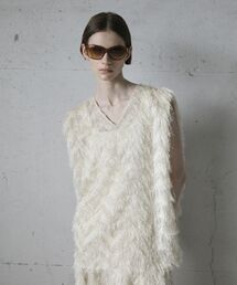GARAGE OF GOOD CLOTHING | 【日本製】フリンジVネックフレアプルオーバー(ベスト)