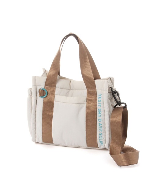 studio CLIP(スタディオクリップ)の「【6ポケット構造/2WAY】サイドポケットスクエアトートショルダー(トートバッグ・レディース・アイボリー/ブラック/ブルー・FREE)」の3枚目の写真