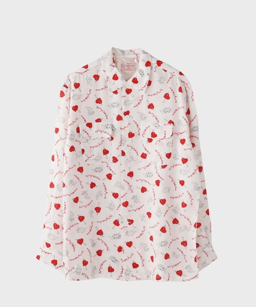 TOWNCRAFT(タウンクラフト)の「TOWN CRAFT / タウンクラフト PRINTED LOOP COLLAR SHIRT(シャツ/ブラウス・メンズ・ホワイト・LARGE)」の1枚目の写真