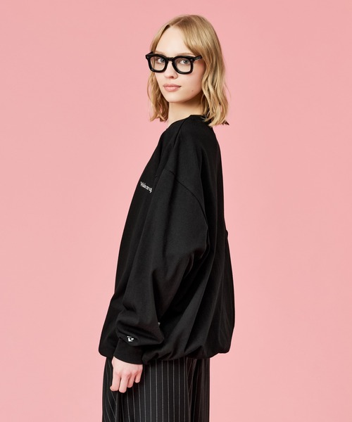 WETTEMPT（ウィテンプト）の「DRAWSTRING EMBROIDERY L/S TEE / ドローコード刺繍ロンT（Tシャツ/カットソー・メンズ・ブラック/グレー・SMALL/MEDIUM/LARGE）」の5枚目の写真