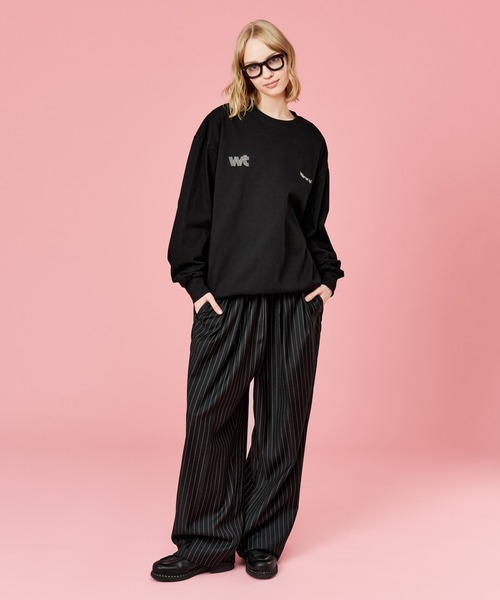 WETTEMPT（ウィテンプト）の「DRAWSTRING EMBROIDERY L/S TEE / ドローコード刺繍ロンT（Tシャツ/カットソー・メンズ・ブラック/グレー・SMALL/MEDIUM/LARGE）」の7枚目の写真