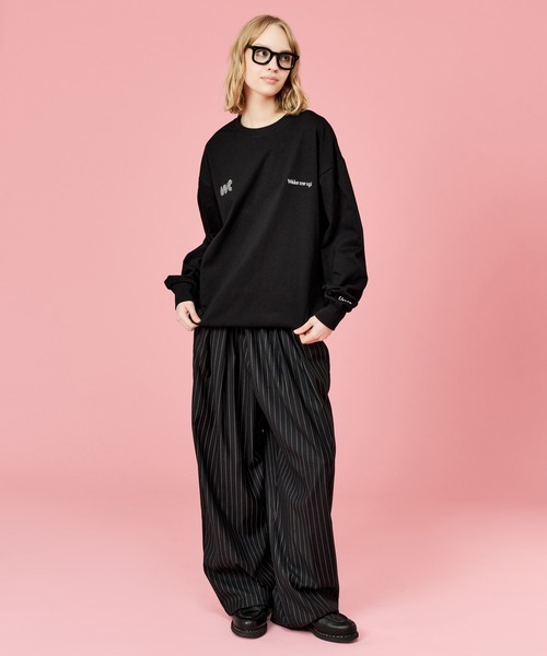 WETTEMPT（ウィテンプト）の「DRAWSTRING EMBROIDERY L/S TEE / ドローコード刺繍ロンT（Tシャツ/カットソー・メンズ・ブラック/グレー・SMALL/MEDIUM/LARGE）」の8枚目の写真
