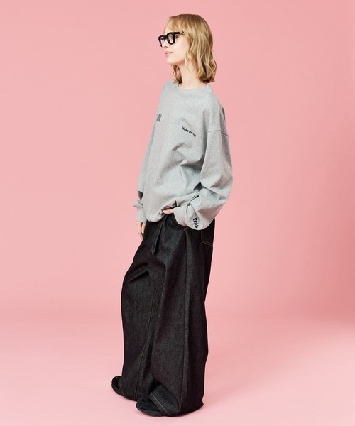 WETTEMPT（ウィテンプト）の「DRAWSTRING EMBROIDERY L/S TEE / ドローコード刺繍ロンT（Tシャツ/カットソー・メンズ・ブラック/グレー・SMALL/MEDIUM/LARGE）」の21枚目の写真