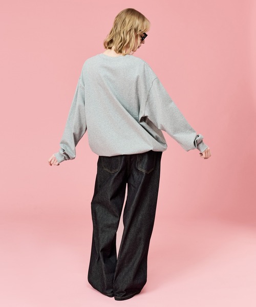 WETTEMPT（ウィテンプト）の「DRAWSTRING EMBROIDERY L/S TEE / ドローコード刺繍ロンT（Tシャツ/カットソー・メンズ・ブラック/グレー・SMALL/MEDIUM/LARGE）」の22枚目の写真