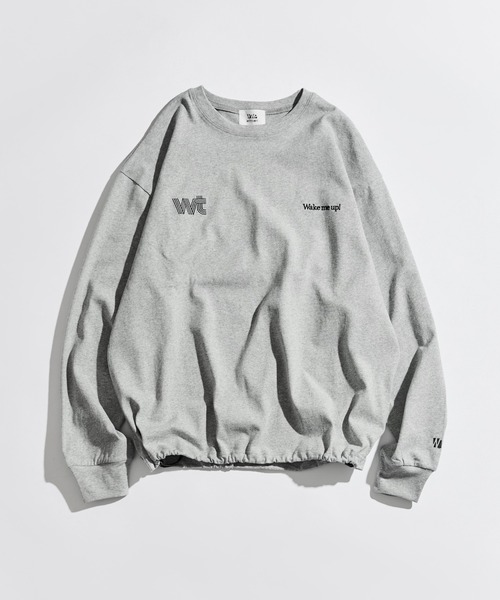 WETTEMPT（ウィテンプト）の「DRAWSTRING EMBROIDERY L/S TEE / ドローコード刺繍ロンT（Tシャツ/カットソー・メンズ・ブラック/グレー・SMALL/MEDIUM/LARGE）」の15枚目の写真