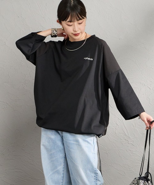 +phenix（プラスフェニックス）の「[＋phenix/プラスフェニックス] 別注 エアメッシュコンビ 7分袖Tシャツ【追加】（Tシャツ/カットソー・メンズ・ホワイト/ブラック・XL/L/M）」の20枚目の写真