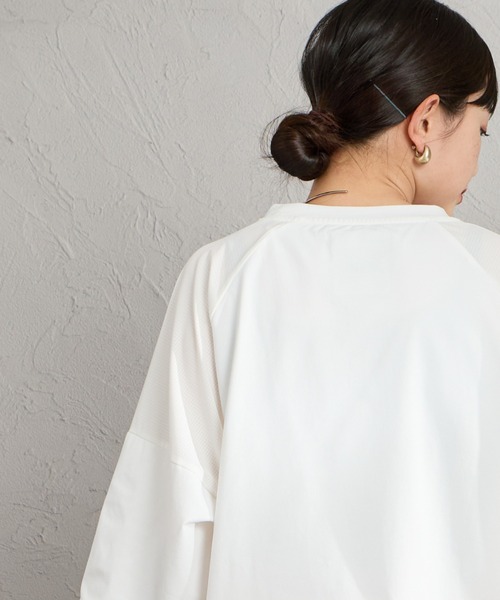 +phenix（プラスフェニックス）の「[＋phenix/プラスフェニックス] 別注 エアメッシュコンビ 7分袖Tシャツ【追加】（Tシャツ/カットソー・メンズ・ホワイト/ブラック・XL/L/M）」の17枚目の写真