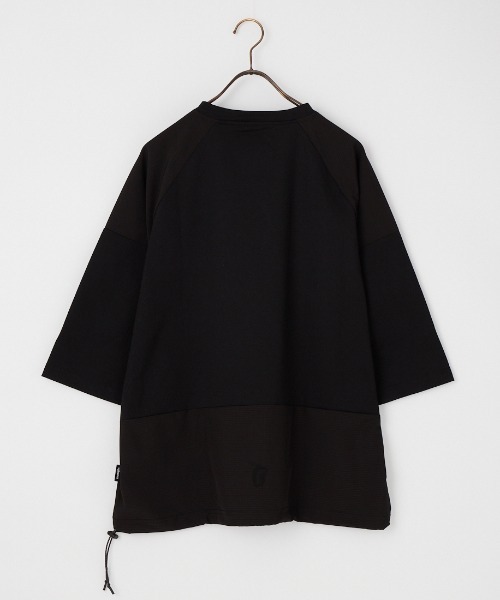 +phenix（プラスフェニックス）の「[＋phenix/プラスフェニックス] 別注 エアメッシュコンビ 7分袖Tシャツ【追加】（Tシャツ/カットソー・メンズ・ホワイト/ブラック・XL/L/M）」の4枚目の写真
