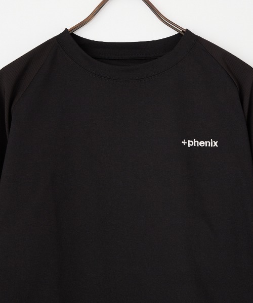 +phenix（プラスフェニックス）の「[＋phenix/プラスフェニックス] 別注 エアメッシュコンビ 7分袖Tシャツ【追加】（Tシャツ/カットソー・メンズ・ホワイト/ブラック・XL/L/M）」の5枚目の写真